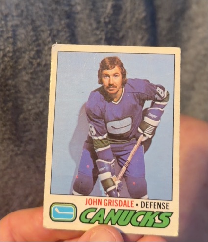 1977 O-Pee-Chee #277 John Grisdale Vancouver Canucks — front