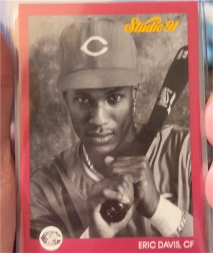 1991 Leaf Studio #162 Eric Davis — front