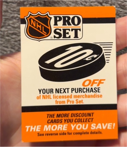 1990-91 Pro Set #NNO 10 Cents Off Offer (The More You Save!) — front