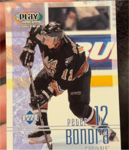 2001-02 Upper Deck Playmakers #98 Peter Bondra — front