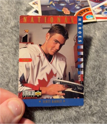 1997-98 Upper Deck Collector's Choice National Heroes #310 Scott Barney — front