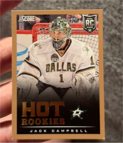 2013-14 Score Gold Hot Rookies #612 Jack Campbell — front