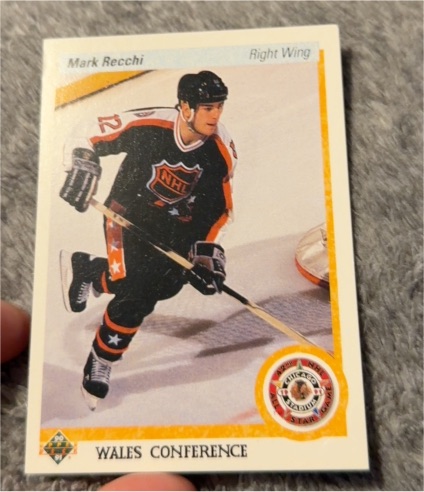 1990-91 Upper Deck #487 Mark Recchi — front
