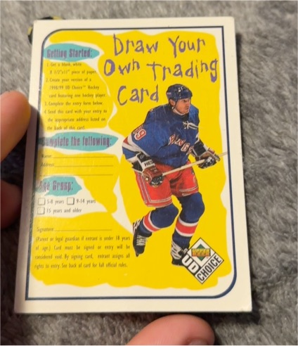 1998-99 Upper Deck Choice Draw Your Own Trading Card #DW1 Wayne Gretzky — front