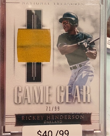 2018 Panini National Treasures #71 Rickey Henderson — front