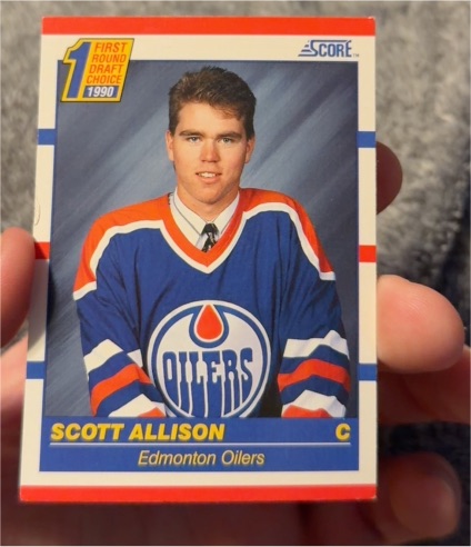 1990 Score #424 Scott Allison — front