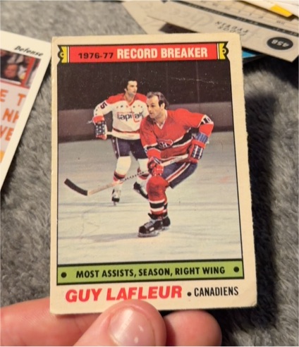 1977-78 Topps #218 Guy Lafleur Record Breaker — front