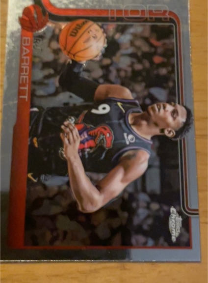 2025-26 Topps Chrome #225 RJ Barrett Toronto Raptors — front