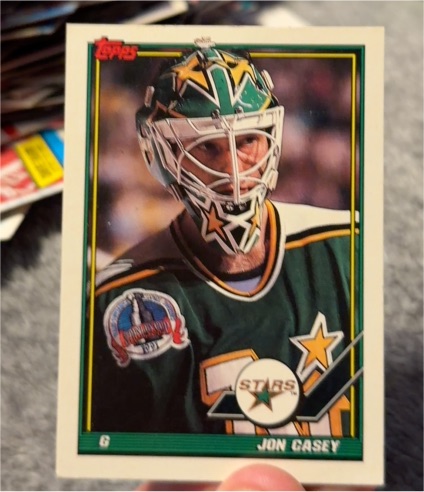 1991-92 Topps #237 Jon Casey Minnesota North Stars — front