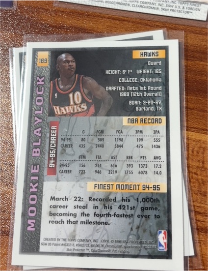 1995 Topps Finest #169 Mookie Blaylock — front