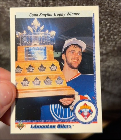 1990-91 Upper Deck #201 Bill Ranford Conn Smythe Trophy Winner Edmonton Oilers — front
