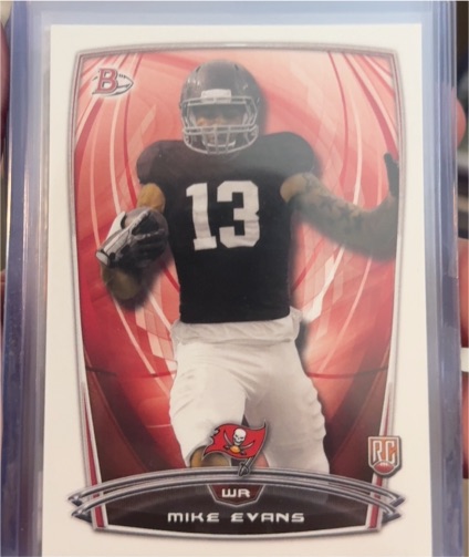 2014 Bowman #66 Mike Evans Rookie Card — front