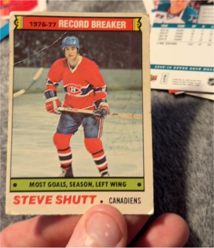 1976-77 Topps #217 Steve Shutt Record Breaker — front