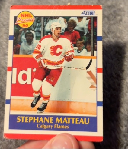 1990 Score #381 Stephane Matteau — front