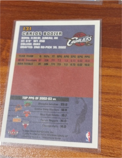 2002 Fleer #131 Carlos Boozer — front
