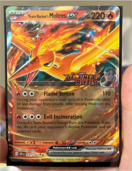 2025 Pokémon Destined Rivals #031 Team Rocket's Moltres ex — front