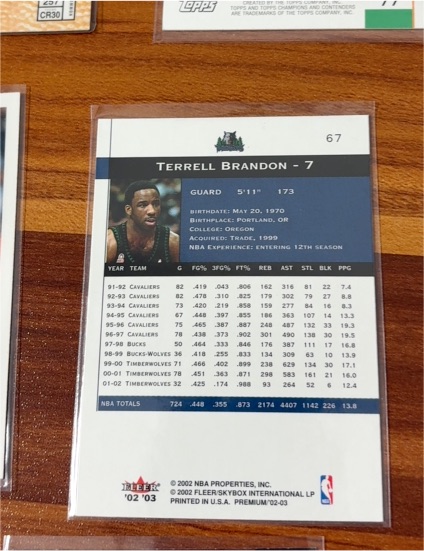 2002-03 Fleer #67 Terrell Brandon — front