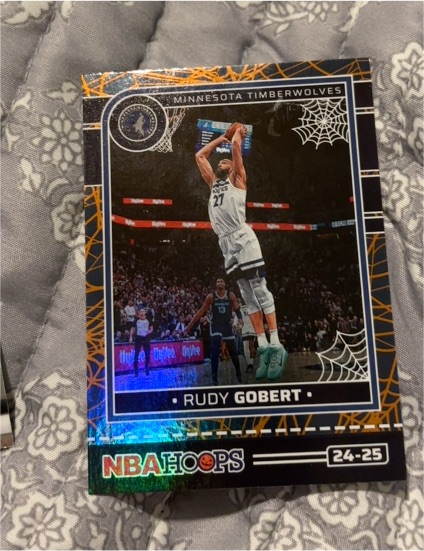 2024-25 Panini Haunted Hoops Orange Pumpkin #55 Rudy Gobert — front