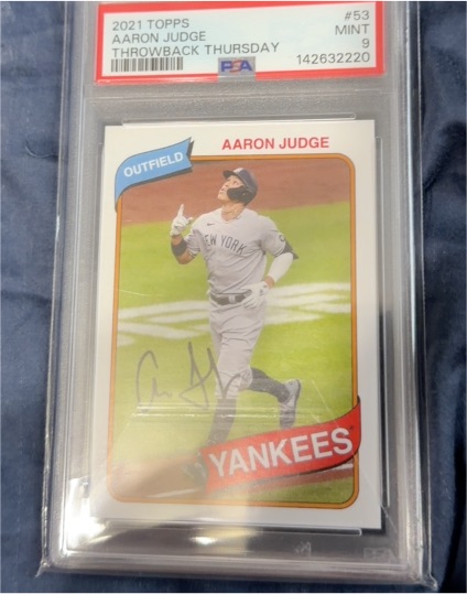 2021 Topps Throwback Thursday #53 Aaron Judge — front