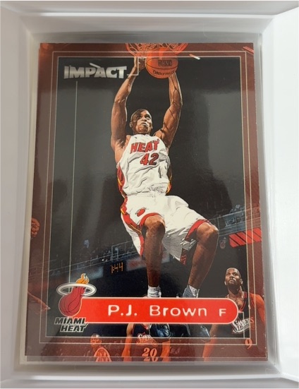 1999-00 Skybox Impact #87 P.J. Brown — front