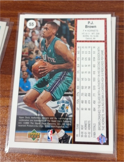 2002 Upper Deck #55 P.J. Brown — front
