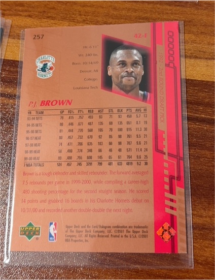 1996 Upper Deck #257 P.J. Brown — front