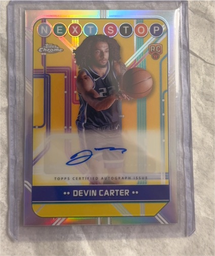 2024-25 Topps Chrome #NSS-DC Devin Carter Next Stop Signatures — front