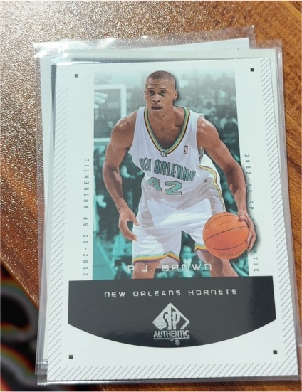 2002-03 SP Authentic #59 P.J. Brown — front