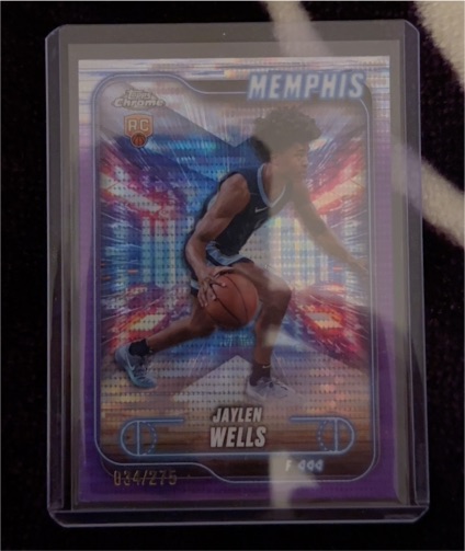 2024-25 Topps Chrome #185 Jaylen Wells — front