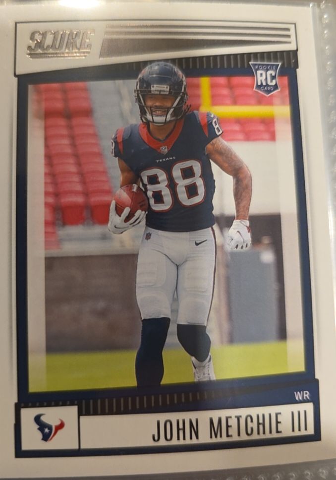 2022 Panini Score #387 John Metchie III Rookie RC Houston Texans — front