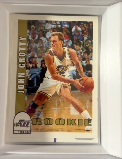 1992-93 NBA Hoops #472 John Crotty Rookie Utah Jazz — front