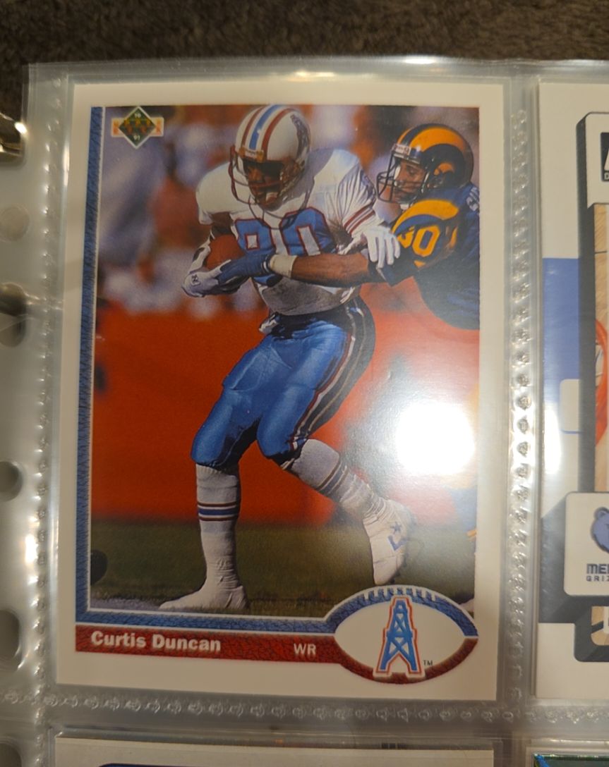 1991 Upper Deck #299 Curtis Duncan Houston Oilers — front