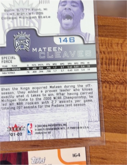 2001-02 Fleer #146 Mateen Cleaves — front