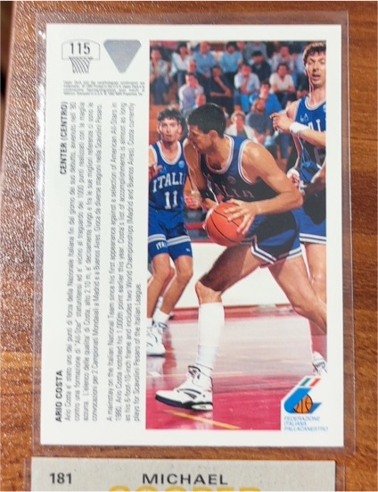 1991-92 Upper Deck Italian Basketball #115 Aldo Costa — front