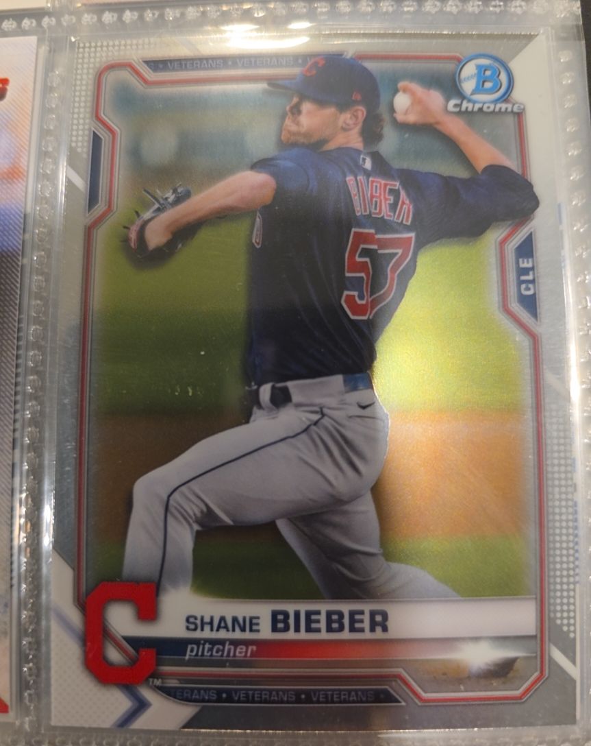 2021 Bowman Chrome #30 Shane Bieber — front