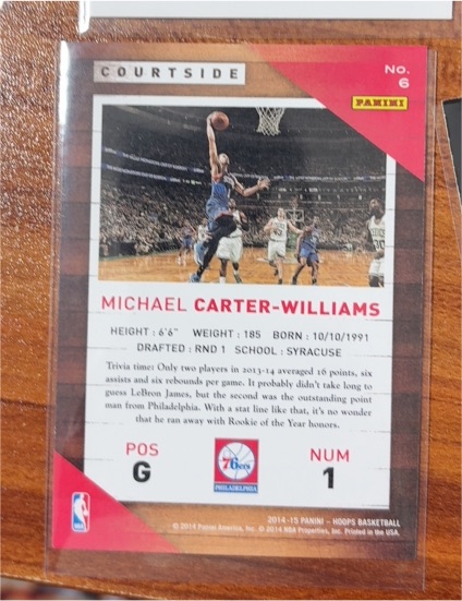 2014-15 Panini Courtside #6 Michael Carter-Williams — front