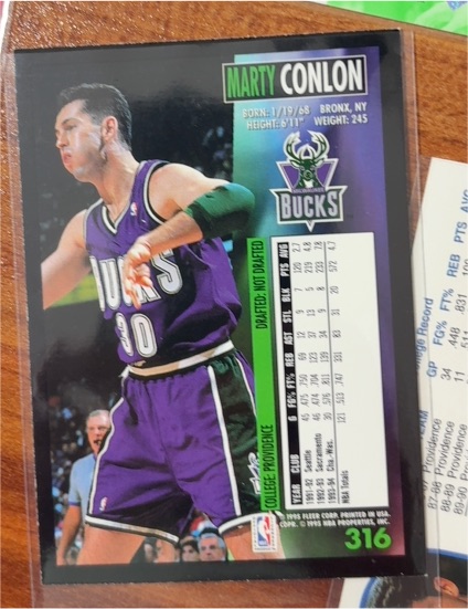 1994 Upper Deck Collector's Choice #284 Marty Conlon Milwaukee Bucks — front