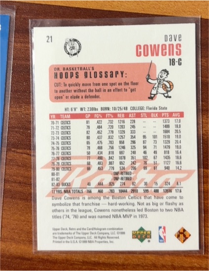 1994 Upper Deck Collector's Choice #18-C Dave Cowens — front
