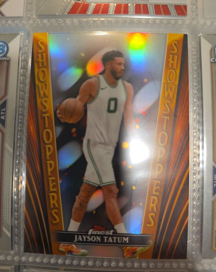 2023-24 Topps Finest #SS-2 Jayson Tatum Showstoppers — front
