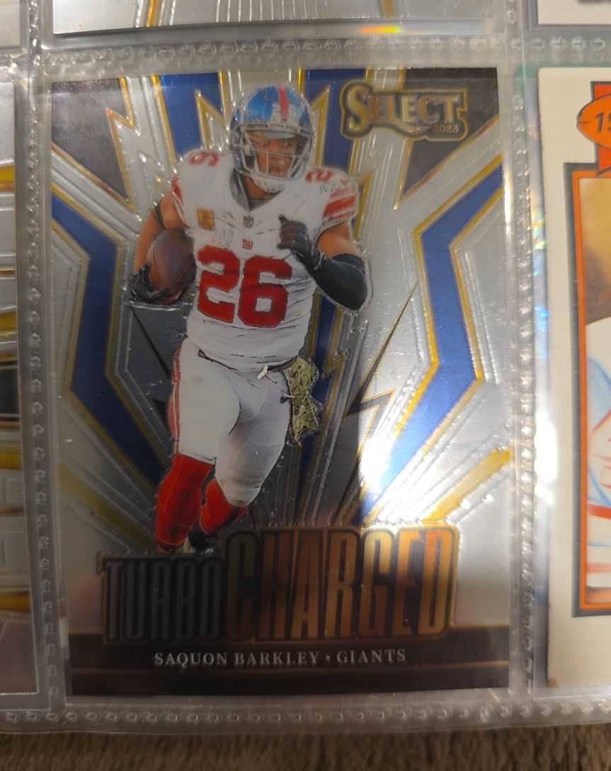 2023 Panini Select Turbo Charged #TUR-SBA Saquon Barkley — front