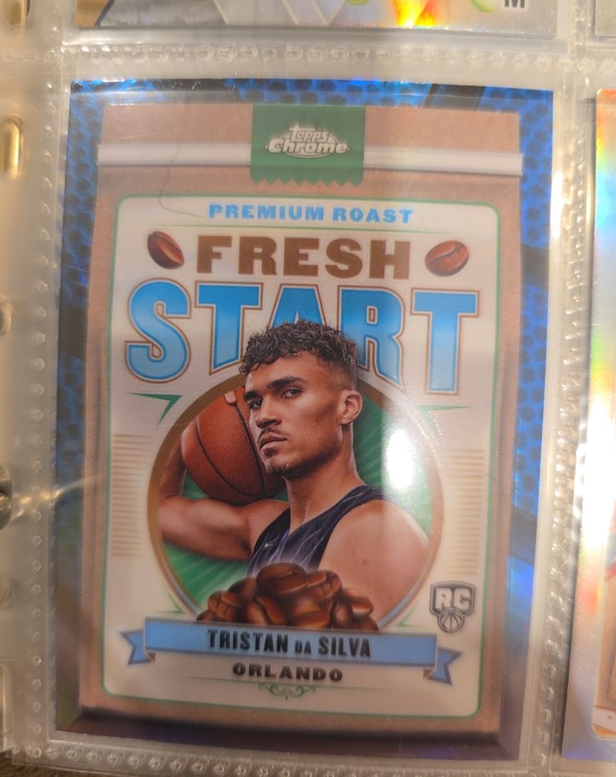 2024-25 Topps Chrome #FS-11 Tristan da Silva Fresh Start Blue Basketball — front
