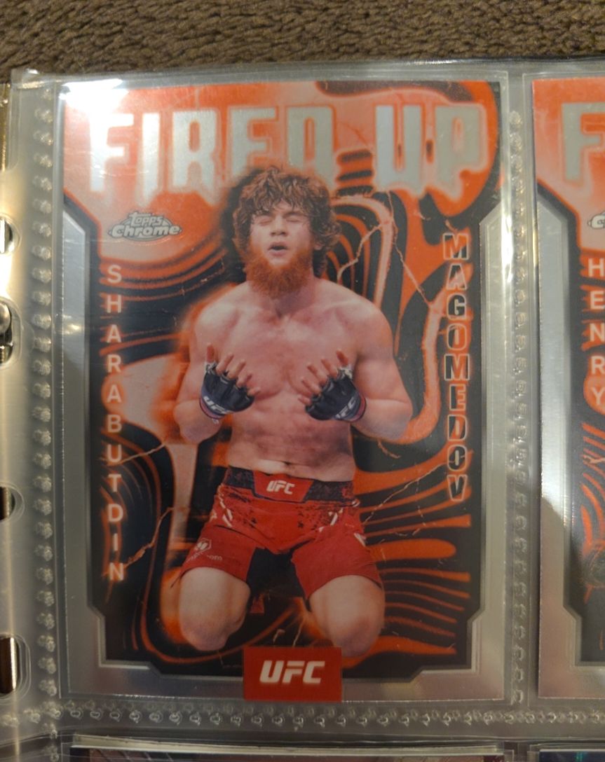 2025 Topps Chrome UFC #FUP-14 Sharabutdin Magomedov Fired Up — front