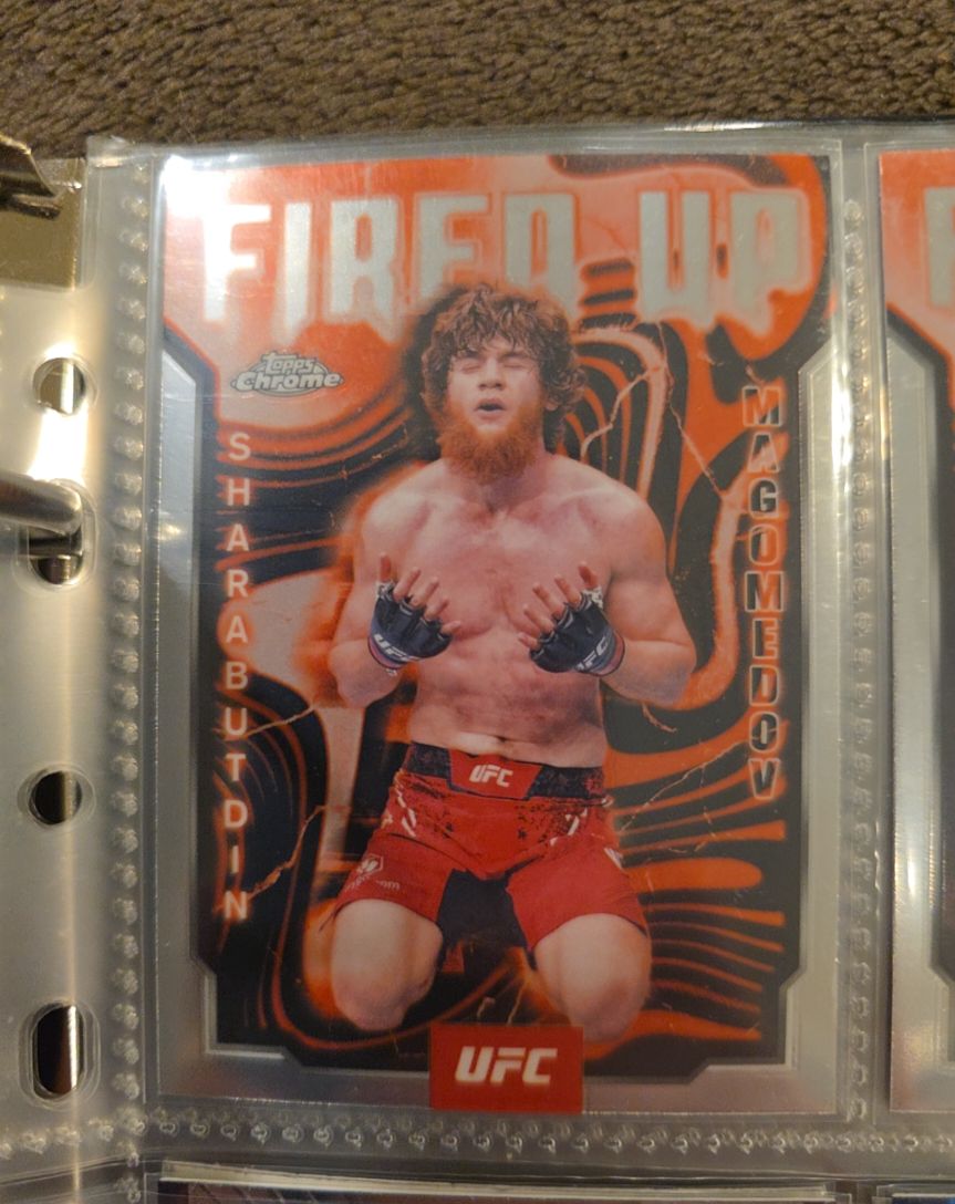 2025 Topps Chrome UFC #FUP-14 Sharabutdin Magomedov Fired Up — front
