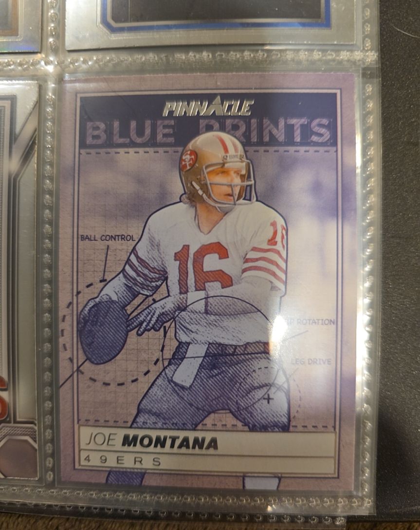 2024 Panini Pinnacle Encore Blue Prints #12 Joe Montana — front
