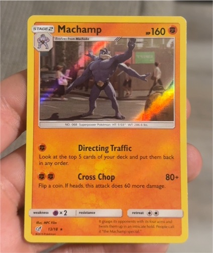 2019 Pokémon #13 Machamp Detective Pikachu — front
