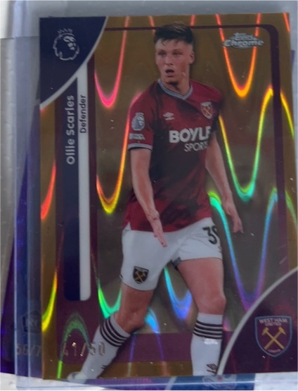 2026 Topps Chrome Premier League #189 Ollie Scarles — front