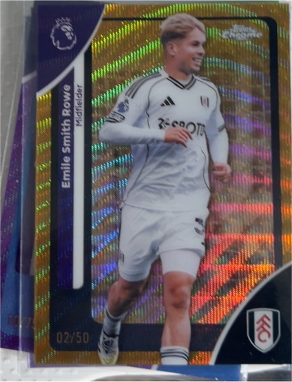 2026 Topps Chrome Premier League #92 Emile Smith Rowe — front