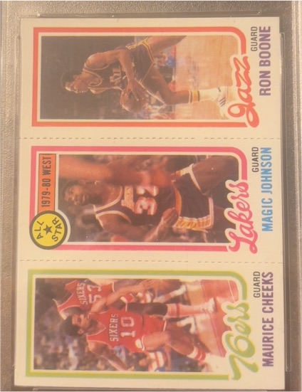 1980 Topps #38 Maurice Cheeks / Magic Johnson / Ron Boone — front