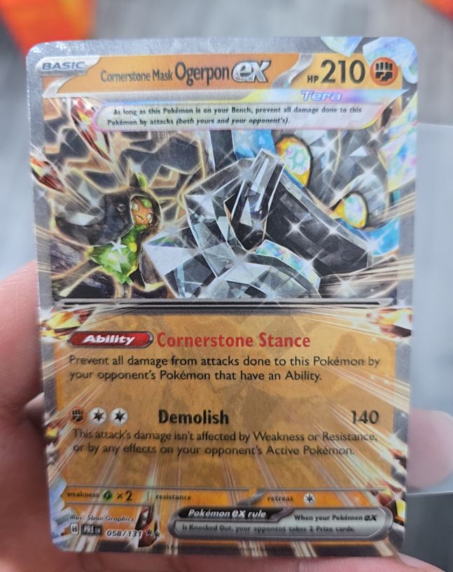 2025 Pokemon TCG Cornerstone Mask Ogerpon ex 058/131 — front