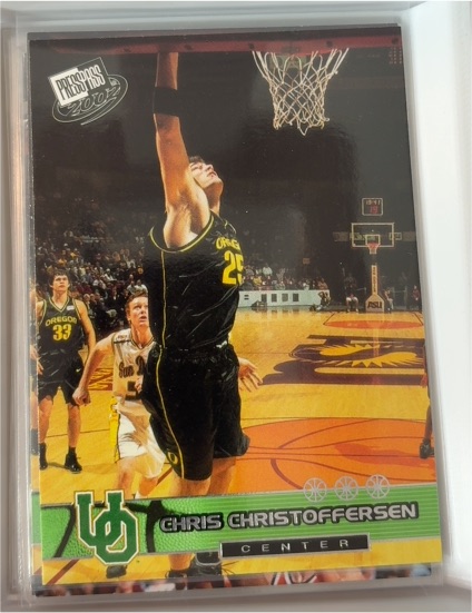 2002 Press Pass #5 Chris Christoffersen Oregon Ducks — front